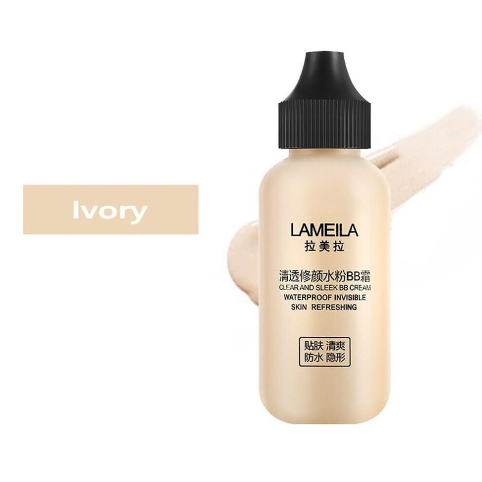 (as the picture, 01#) 1pc Face Liquid Foundation Full Concealer Makeup Waterproof Base Brighten Whitening Cover Dark Circles Matte Foundation Cosmetic