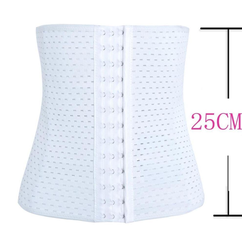 (white, L) Women Casual Corset Slimming Waist Training Shaper Body Shapewear Belt Underbust Body Shaper Corset