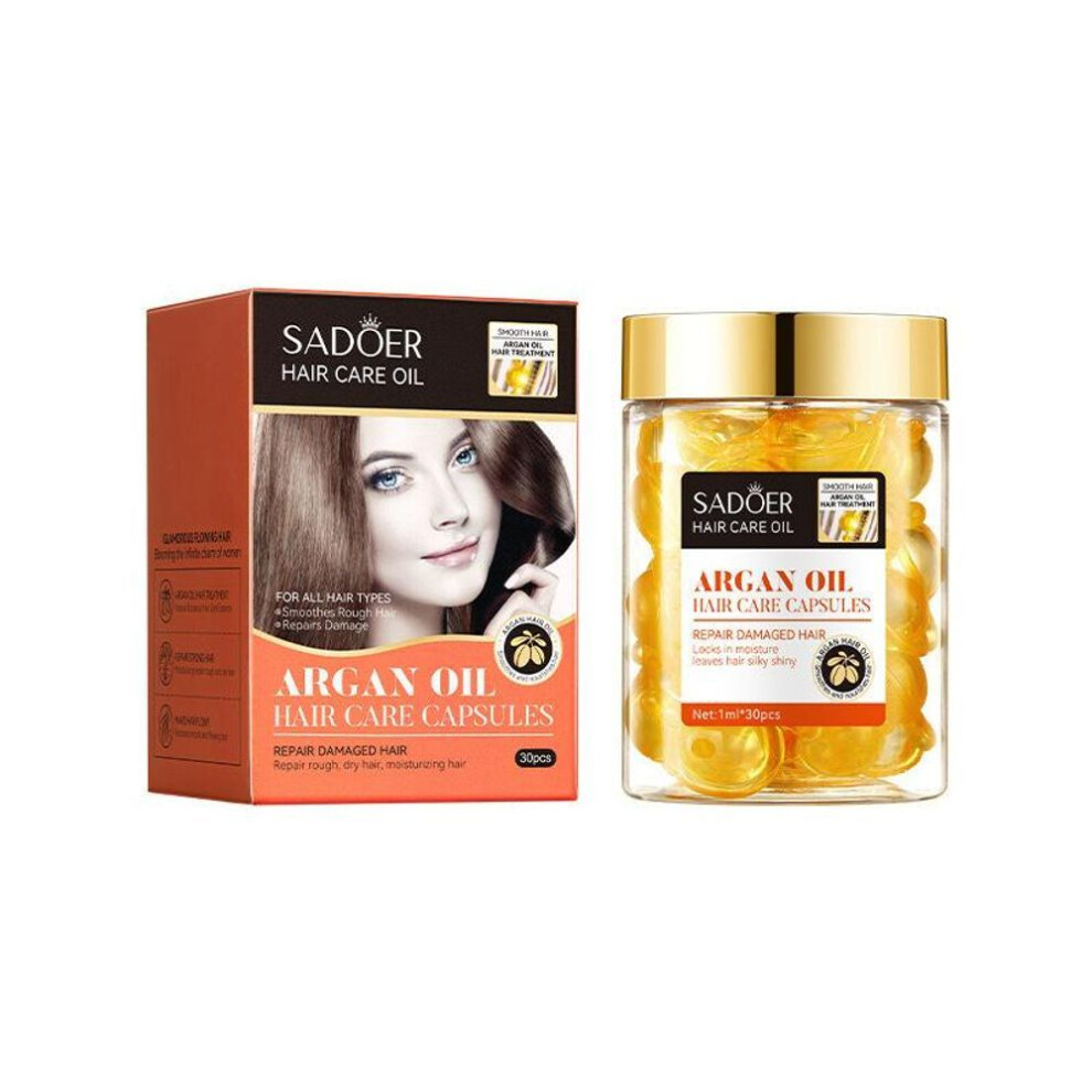 (1mlx30pcs) 30pcs/box Hair Care Capsules Oil Argan Oil Repairing Yellow Hair Frizz Hair Oil Morocco Argan Oil Hair Serum