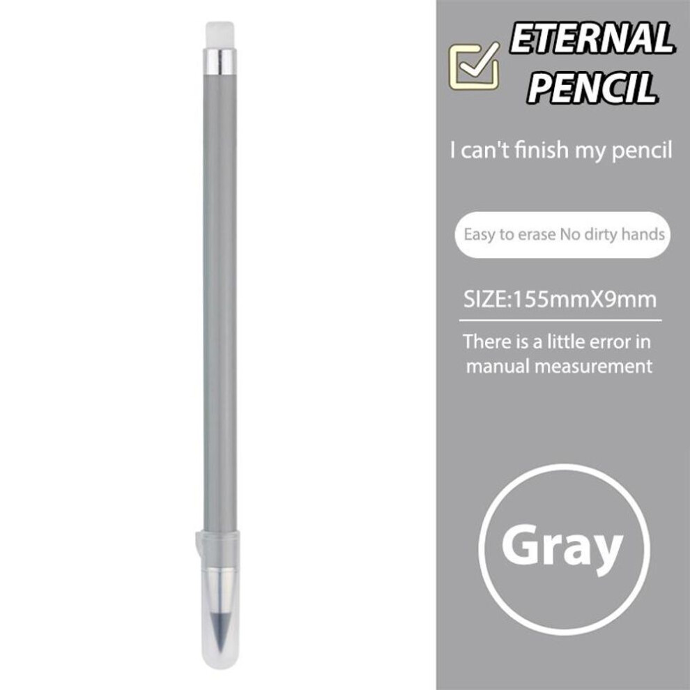 (gray) New Technology Unlimited Writing Eternal Pencil No Ink Pen Magic Pencils For Writing Art Sketch Painting Tool Kids Novelty Gifts