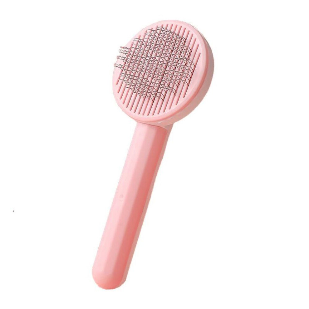 (pink) Pet Hair Remover Brush Cat Dogs Hair Comb Removes Comb Short Massager Pet Goods For Cats Dog Brush Accessories Supplies