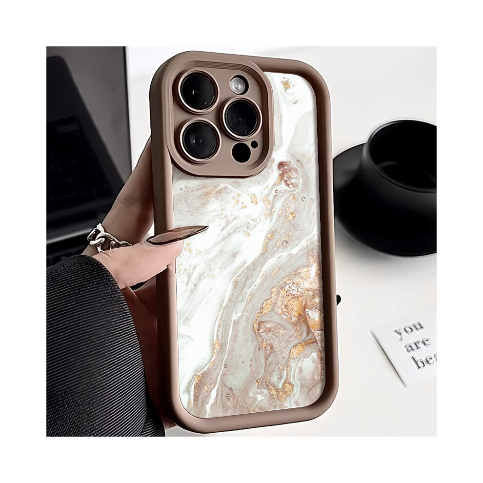 ( Dg63, For Iphone 13Pro Max) Marble Case For Iphone 13 Case Iphone 11 14 12 15 Brown 924289938758