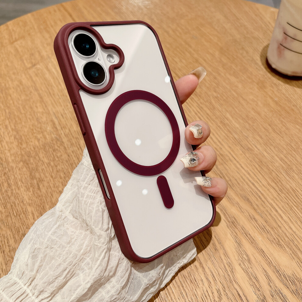 (Burgundy, For Iphone 13) For Magsafe Magnetic Wireless Charging Case For Ip Red 924289954529