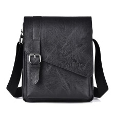 (black) WEIXIER Men's Vintage Casual Crossbody Bag Large Capacity Messenger Bag Versatile Sling Bag Vintage Style Single Shoulder Bag Tote Backpack