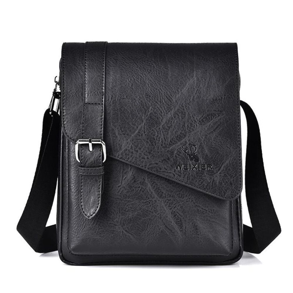 (black) Weixier Men&apos;s Vintage Casual Crossbody Bag Large Capacity Messenger Bag Versatile Sling Bag  Vintage Style Single Shoulder Bag Tote Backpack