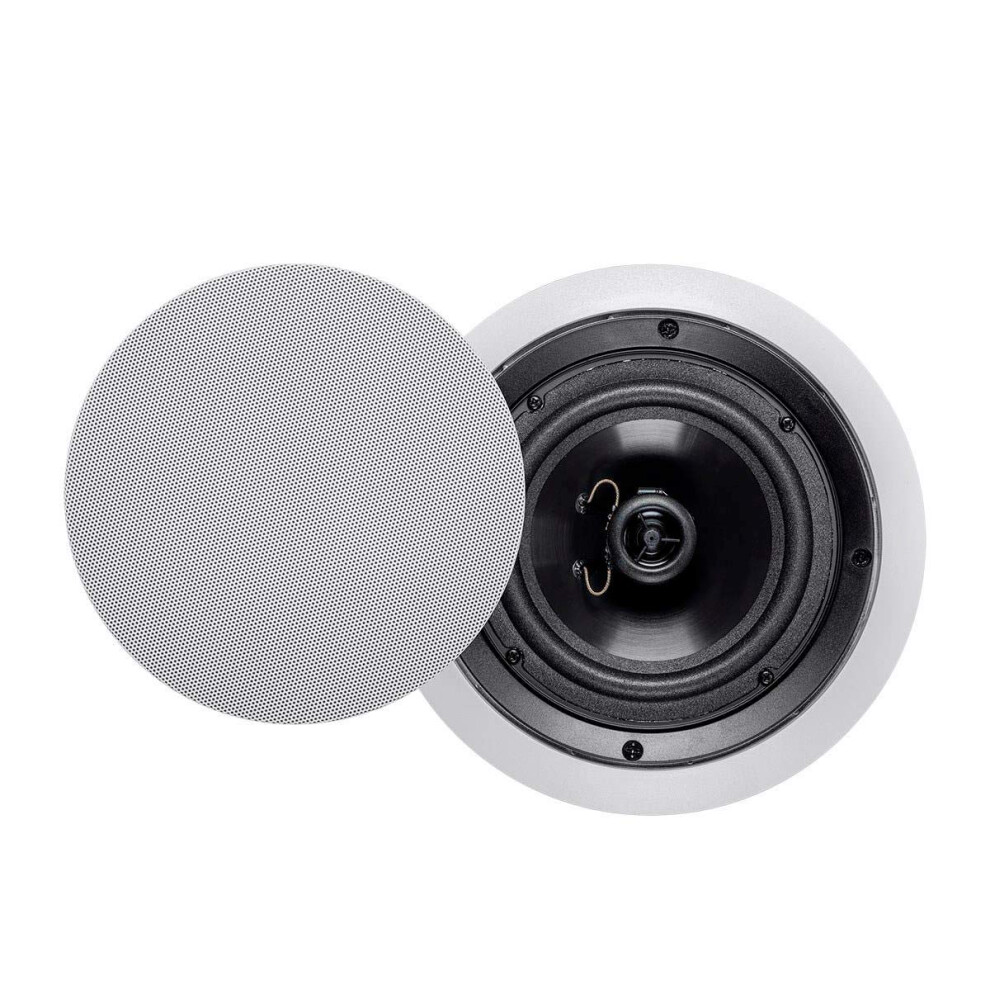 Photos - Speakers Monoprice 2-Way Polypropylene Ceiling  - 6.5 Inch Pair With Paintable Grille - Aria Series 118587
