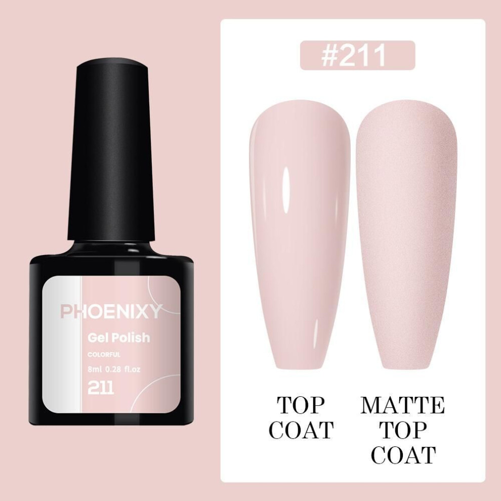(211) PHOENIXY 8ml Gel Nail Polish Sequins Soak Off UV Gel Semi Permanent Varnish Colorful Nail Gel Polish DIY At Home Nail Art Polish
