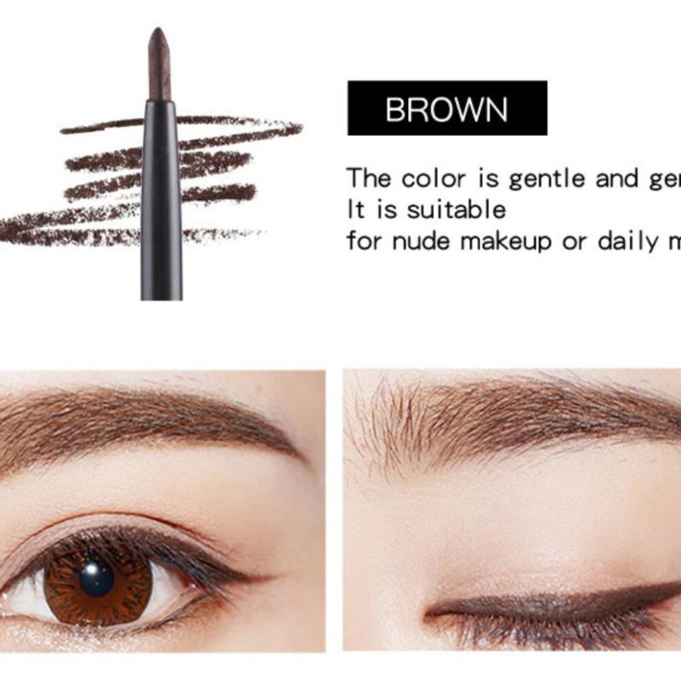 (brown) Waterproof Automatic Inner Eyeliner Gel Pen Silkworm Pen Eye Shadow Eyeliner Eyebrow Pencil Eyeliner Multi-color