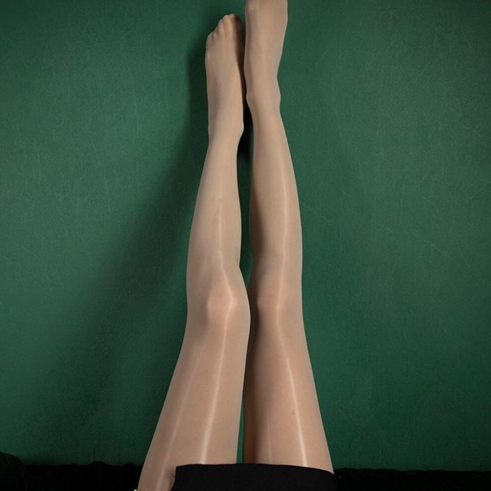 (grey) Women Horse Oil tight Sexy High Elastic Stockings Mask Steel Stockings Lady Satin Shiny Ultra-thin Long Socks Pantyhose