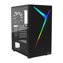 GAMDIAS ATX Mid Tower Gaming Datorlåda med Tempererat Glas, 1x 120mm ARGB Fläkt