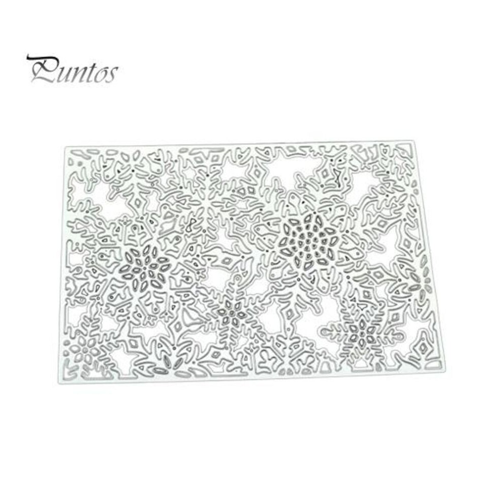 (silver) Christmas Snowflake Shape Diy Cutting Die Paper Card Scrapbook Stencil Mold Tool