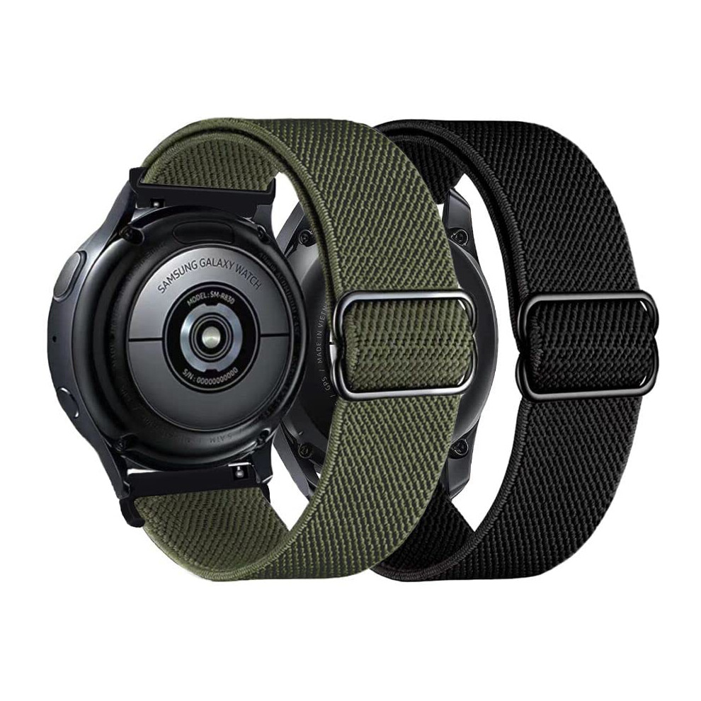 Ahxll 2Pack Nylon Bands Compatible With Samsung Galaxy Watch 7/Fe/6/5/4 44Mm 40Mm/ Watch 6 Classic 43Mm 47Mm/ Watch 5 Pro 45Mm/Active 2 20Mm Stretchy 655365628811