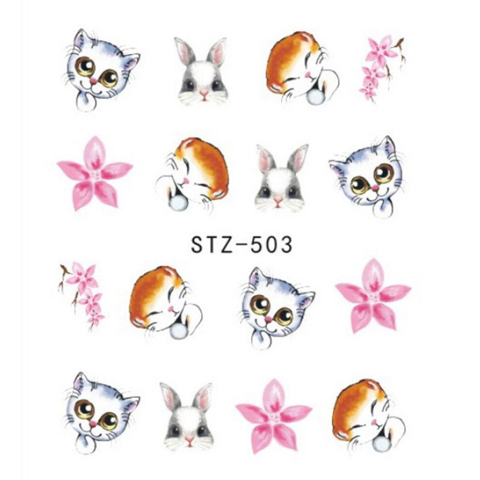 (3) 1pcs Nail Sticker Butterfly Flower Water Transfer Decal Sliders For Nail Art Wraps Tools