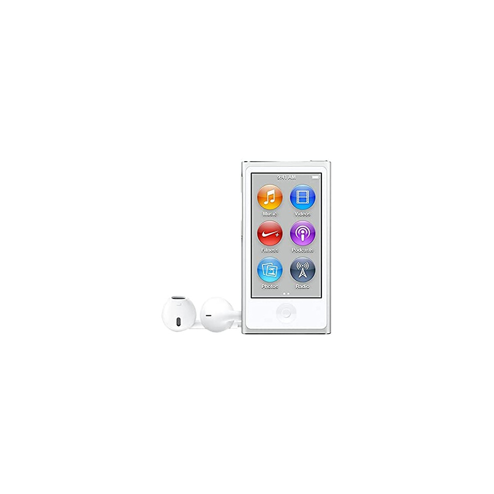 Music Player Ipod Nano 7Th Generation 16Gb Packaged In Plain Box Silver/White 608037890191