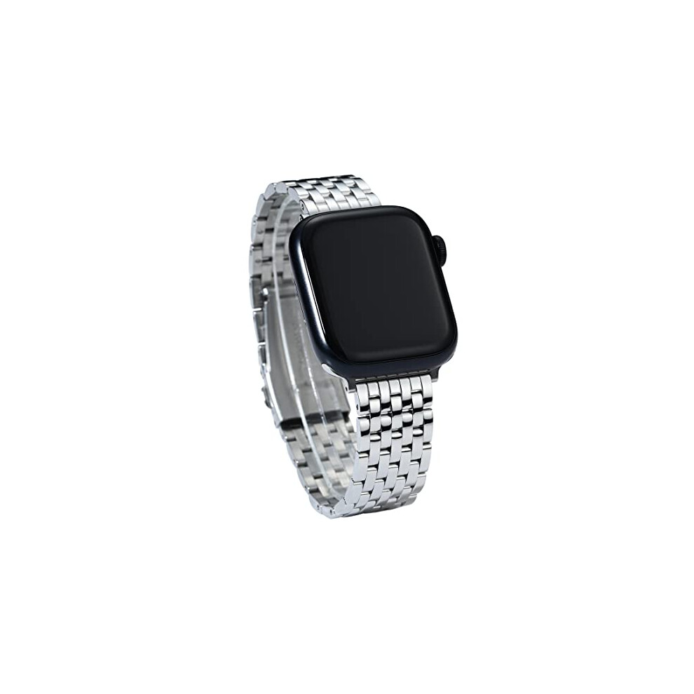 Bracelets de montre argentés pour Apple Watch 38 mm 40 mm 41 mm pour femmes Seven-lin