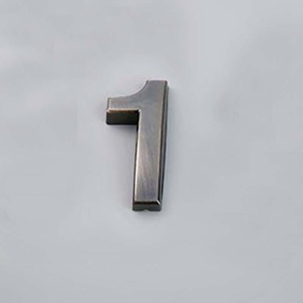(Black nickel/1) 5cm 0-9 Sign Number Plate Digits Sticker Door Address Hotel House Modern Number