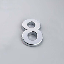 (Silver/8) 5CM 0-9 Sign Number Plate Digits Sticker Door Address Hotel House Modern Number