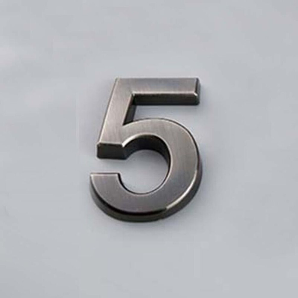 (Black nickel/5) 5cm 0-9 Sign Number Plate Digits Sticker Door Address Hotel House Modern Number