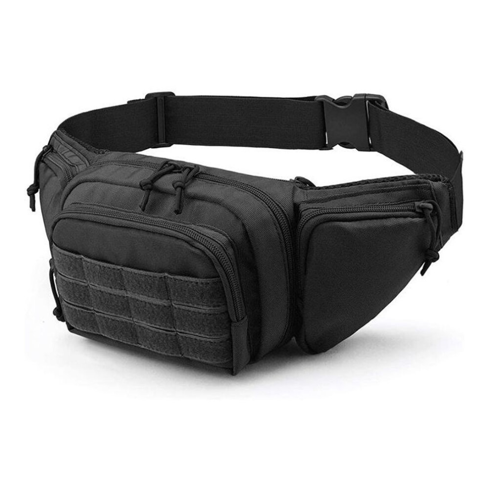 (black) Outdoor Tactical Gun Waist Bag Holster Chest Military Combat Camping Sport Hunting Athletic Shoulder Sling Gun Holster Bag X261a