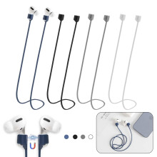 Magnetiske anti-mistede stropper til AirPods 4 Pack Ultra Strong Magnetic AirPods Strap Anti-Lost Neck Rope Cord Bl?d silikone Sports Lanyard kom