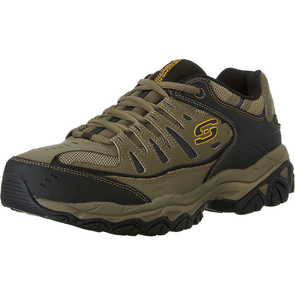 Skechers mens Afterburn M. Fit fashion sneakers  Pebble/Black/Pebble  9 US