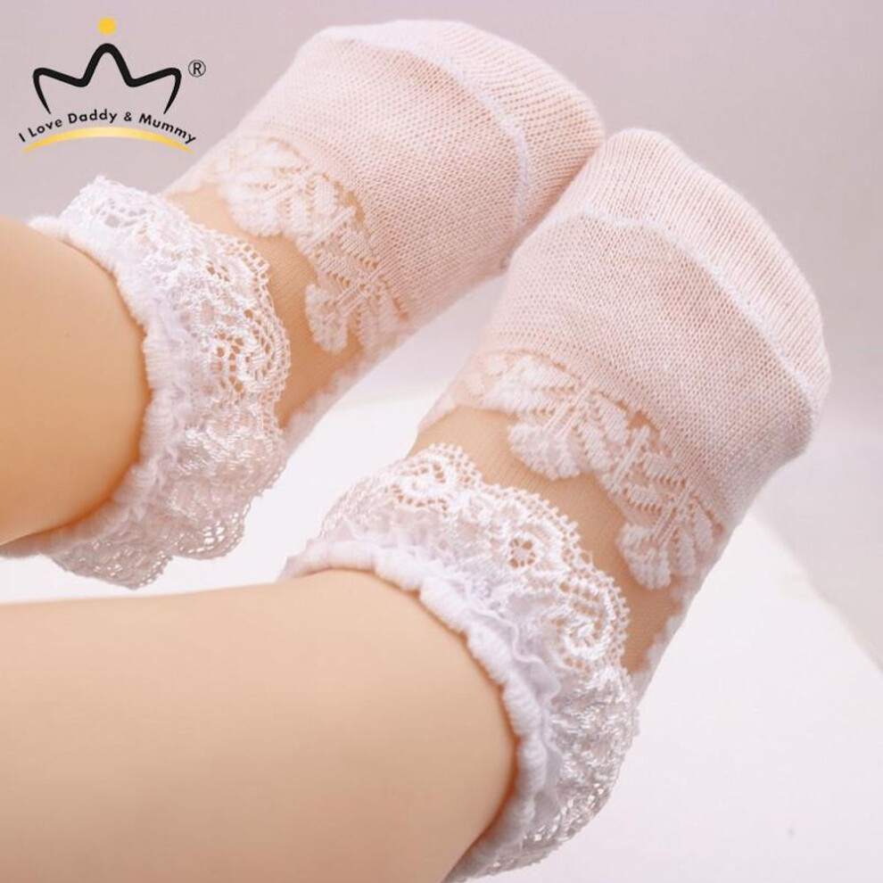 (white, 0-12 months) Summer New Baby Girl Socks Cute Lace Flower Newborn Toddler Socks