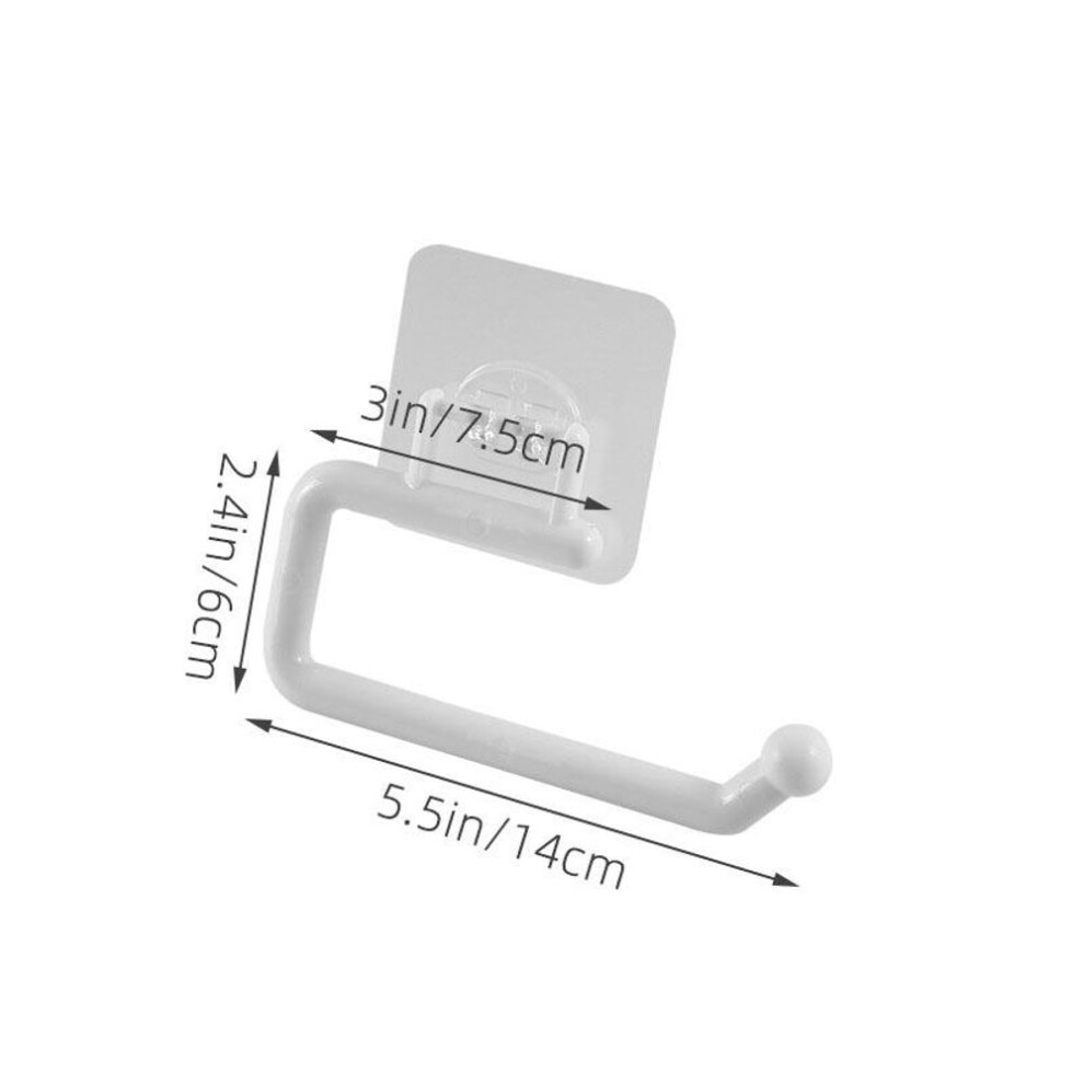 (white, 6*14cm) Houseeker Kitchen Paper Roll Holder Towel Hanger Rack Toilet Paper Holder For Kitchen Bathroom