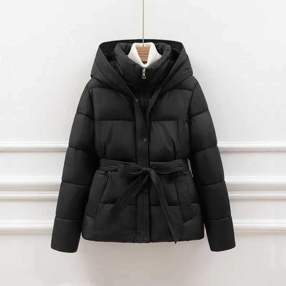 (black, XL) Women&apos;s Down Cotton Padded Jacket Short Loose Korean Version  Ladies Outerwear Comfortable Elegant Lady Winter Parka Coat
