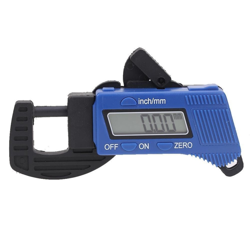 (blue) Digital Thickness Caliper Gauge 0-12.7mm Mini Dial Thickness Gauges Meter Carbon Fiber Composite Meter Width Measurement Tools