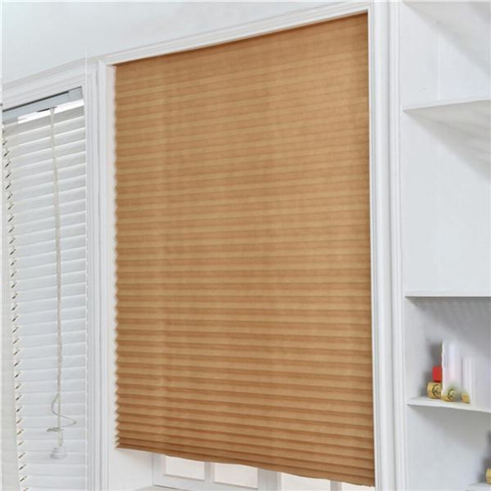 (brown, 1.0) Bathroom Balcony Shades Living Room Home Window Door Pleated Blinds Half Blackout Windows Curtains