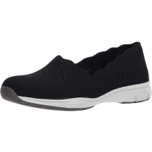 Skechers womens Seager - Stat Loafer Black/Black 9.5 US