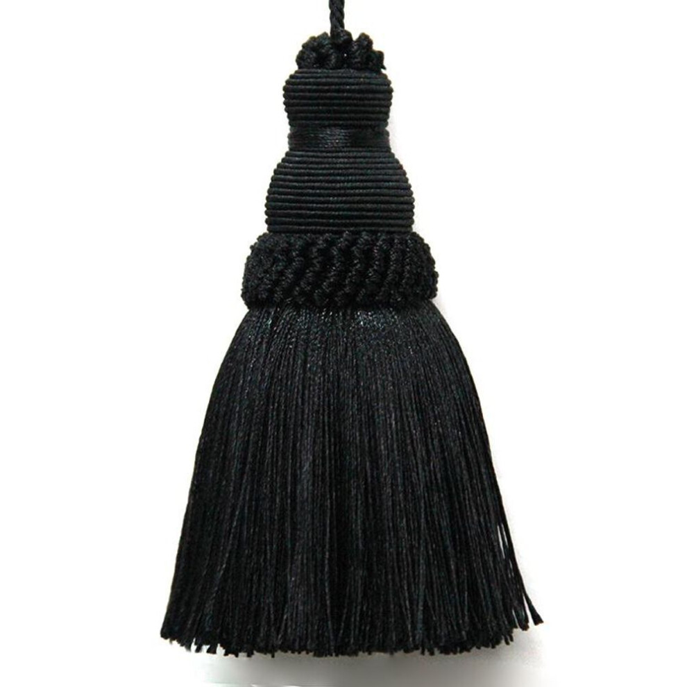 (black, 1PC) Belavenir Colorful Tassel Key Tassel Hanging Rope Silk Tassel Fringe Tassel Trim Garment Decoration Diy Accessories For Curtain And Home Decoration