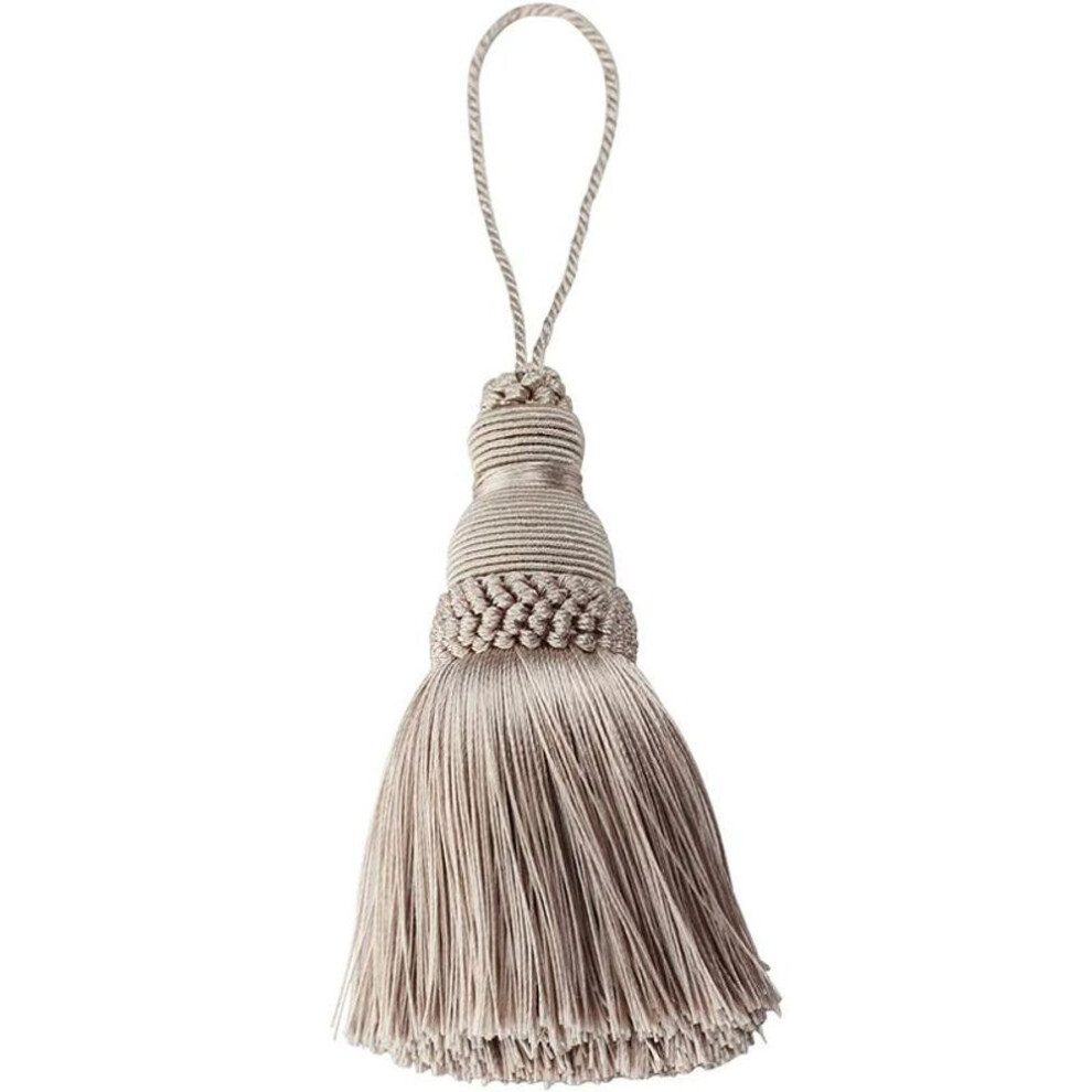 (khaki, 1PC) BELAVENIR Colorful Tassel Key Tassel Hanging Rope Silk Tassel Fringe Tassel Trim Garment Decoration DIY Accessories for Curtain and Home Decoration