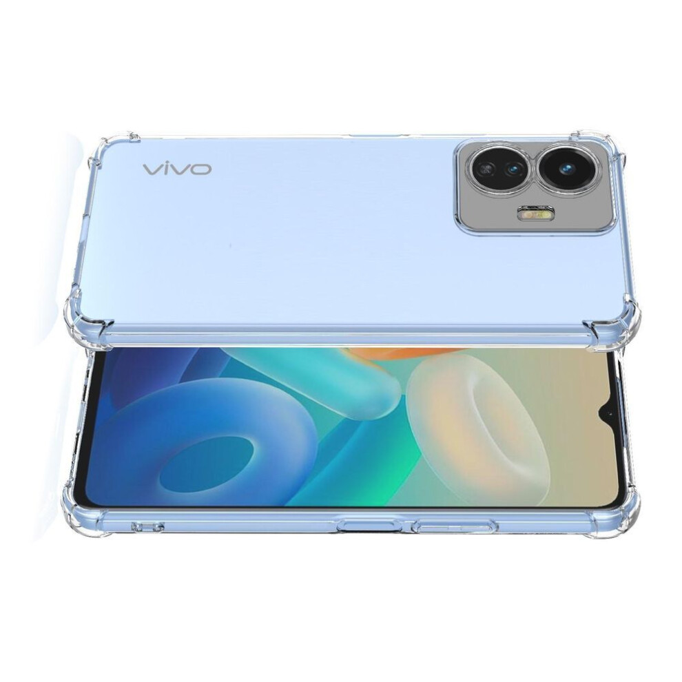 (Transparent, Vivo Y50 (1935)) Clear Cute Gradient Phone Case Slim Anti Scratch Flexible Tpu Cover Shockproof Protective Case For Vivo Y50t Y53s Y76s 3533884637286