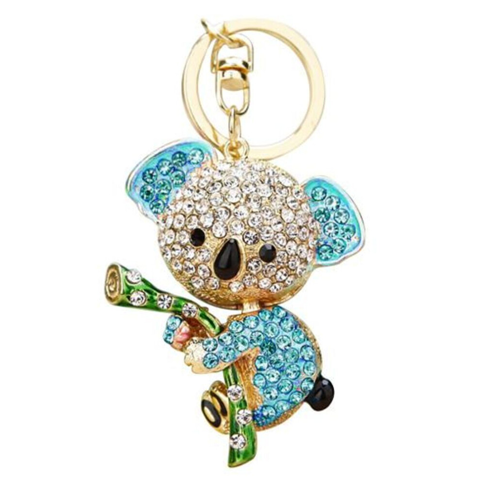 (Other) Cute Rhinestone Inlaid Koala Pendant Keychain Car Key Ring Holder Bag Charm