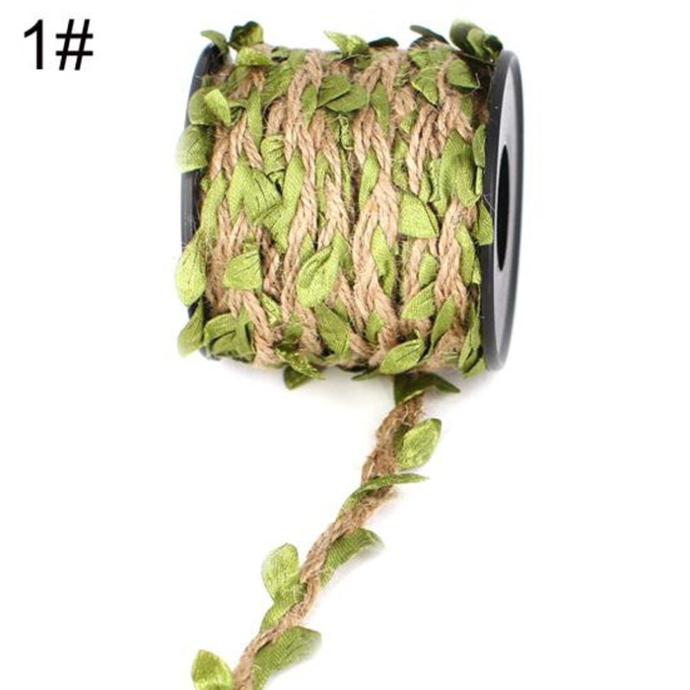 (1) 10m Artificial Leaf Vine Wall Hanging Plant Garland Garden Fence Wedding Decor