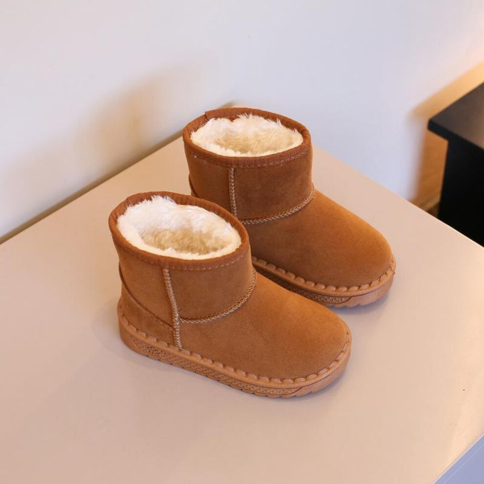 (brown, 36) Girls&apos; Shoes Cotton Shoes New 2023 New Children&apos;s Boots Boys&apos; and Girls&apos; Baby Cotton Shoes