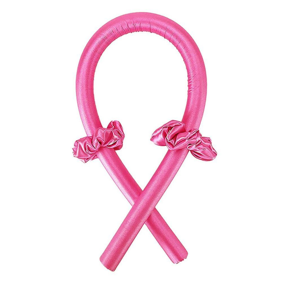 (red) Heatless Curling Rod Headband Hair Roller No Heat Make Curls Slik Satin Soft Sleep Curlers Lazy Wave Formers Hair Styling Tools