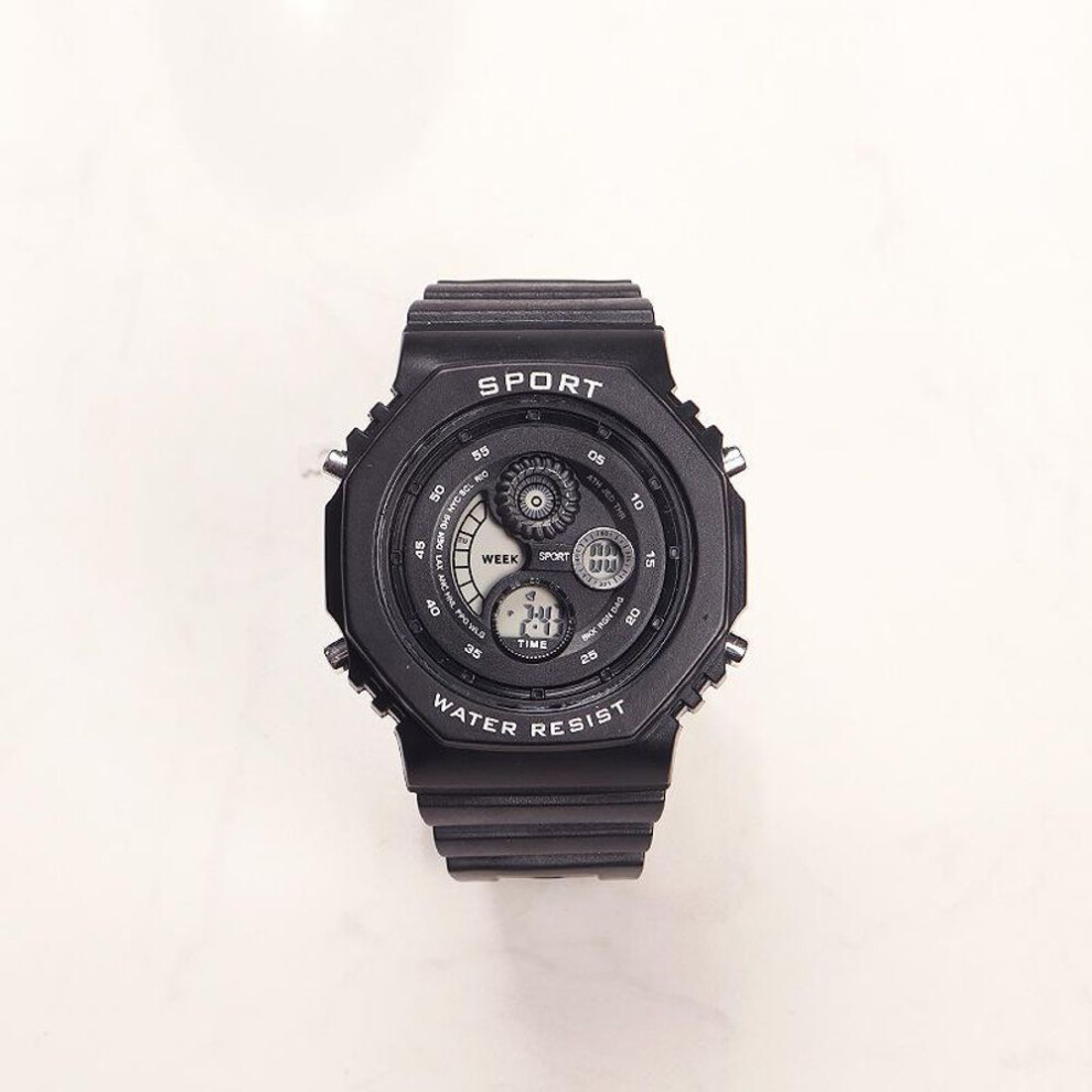 (black) Kids Sport Watches Waterproof Electronic Wristwatch Children Digital Watch for Boys Girls