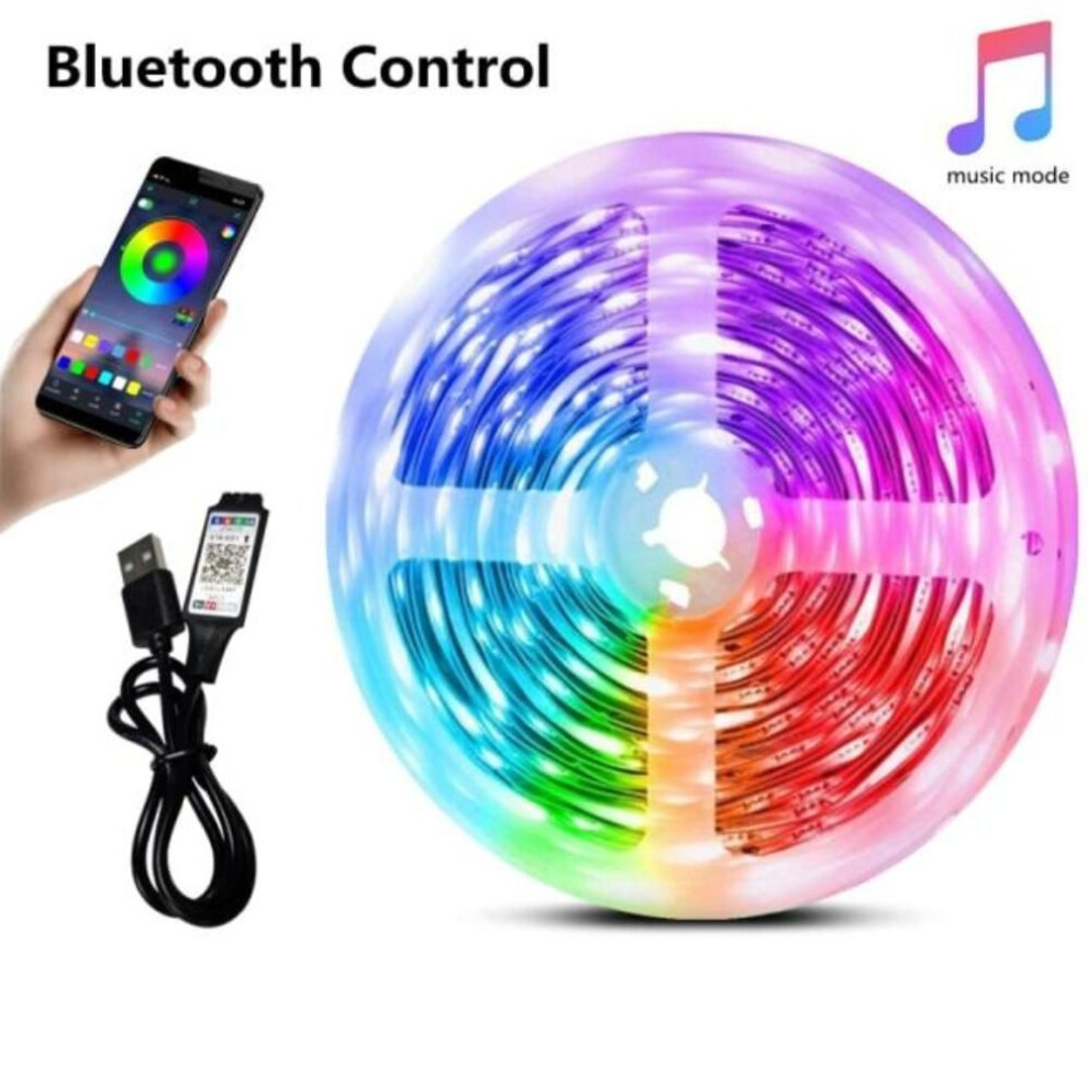 (multicolor, Bluetooth-4M) 24keys Led Strip Lights, Rgb 5050 Lamp With Remote Control  Usb 5v Bedroom Decoration Music Christmas Lights For Room Home Decor