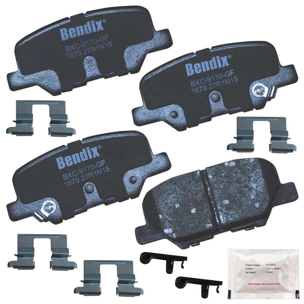 Bendix Priority1 Cfc1679 Ceramic Rear Brake Pads For Mazda 3 2018-2014 3 Sport 2016-2014 6 2015-2014 Mitsubishi Asx 2015-2013 Outlander 2018-2014 887243216173