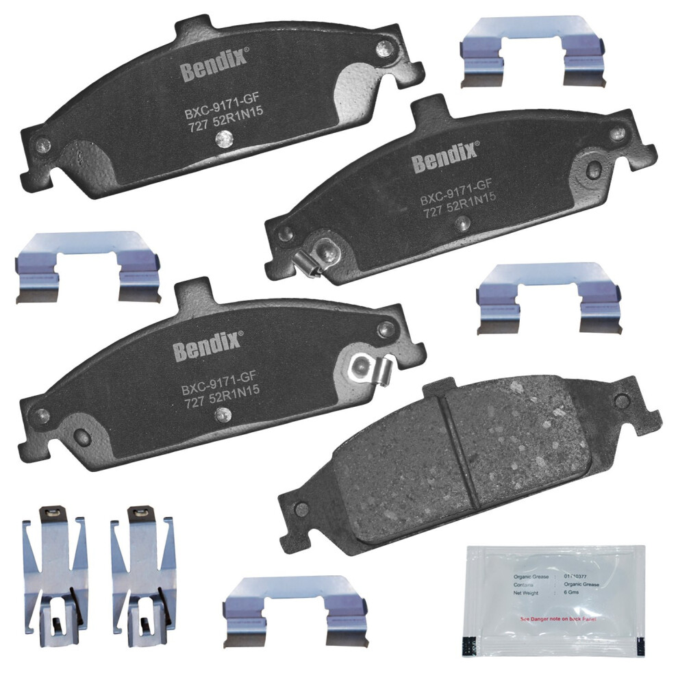Bendix Priority1 Cfc727 Ceramic Front Brake Pads For Chevrolet Classic 2005-2004 Malibu 2003-1997 Oldsmobile Alero 2004-1999 Cutlass 1999-1997 Cut 887243239899