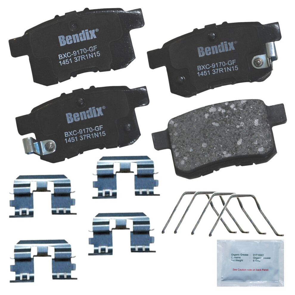 Bendix Priority1 Cfc1451 Ceramic Rear Brake Pads For Acura Tsx 2014-2009 Honda Accord 2017-2008 887243215244