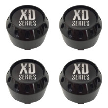 4er-Pack KMC XD-Serie 464K106GB glnzend schwarze Nabenkappen mit 6 sen