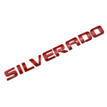 Aimoll 1 stk erstatning for Silverado navneskilt Brev Emblem Badge 3D Emblem til 1500HD (R?d)