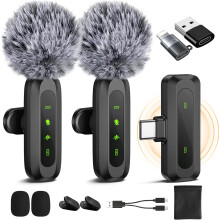 Wireless Lavalier Microphone for iPhone, iPad, Android