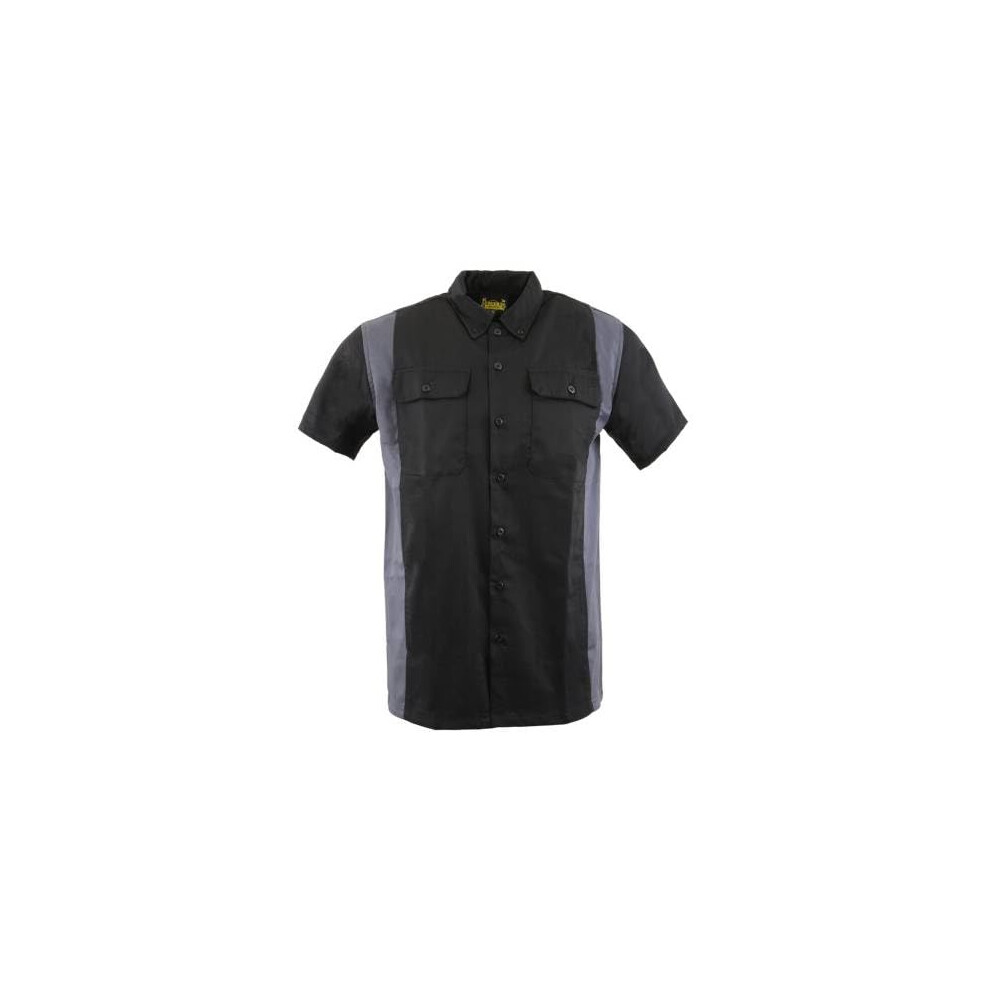 Biker Clothing Co. MDM11674.01 T-shirt à manches courtes bicolore noir et gris pour homme