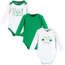 Hudson baby unisex baby bomuld langærmet bodysuits heldige dame 0-3 måneder