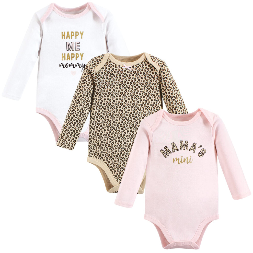 Hudson Baby Body Unisex A Maniche Lunghe In Cotone Per Neonati, Leopardato, Mamas Mini, 9-12 Mesi-image