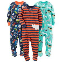 Simple Joys by Carter's Pyjamas Bébé Garçon 3-Pack Ajusté En Coton, Espace Marine/Rayures Rouille/Chiens Turquoise, 4T
